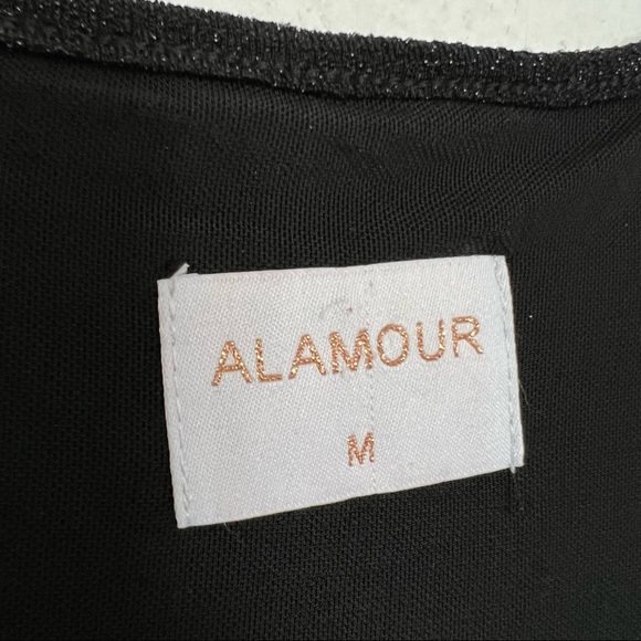 Alamour the Label Norma Long Sleeve A-Line Midi Dress Black M *Missing Bra* - Picture 5 of 10